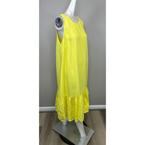 120% Lino Resort Linen Single-Tiered Swing Dress Size 46(US10) $375 - Picture 9 of 11